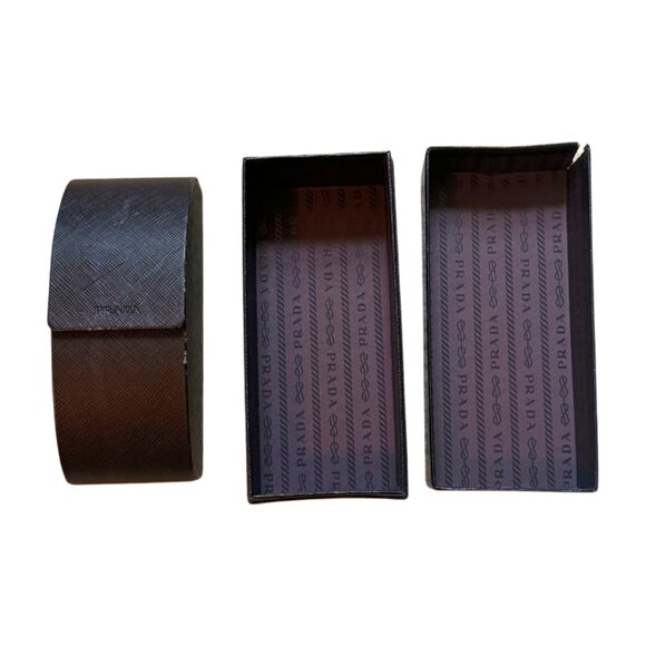 Prada SPR 18I Eyeglasses | Black Round Cat-Eye Frames | Made in Italy - Picture 8 of 9